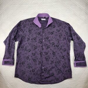 MENZ GGG Vintage purple long sleeve dress shirt size 19-36
